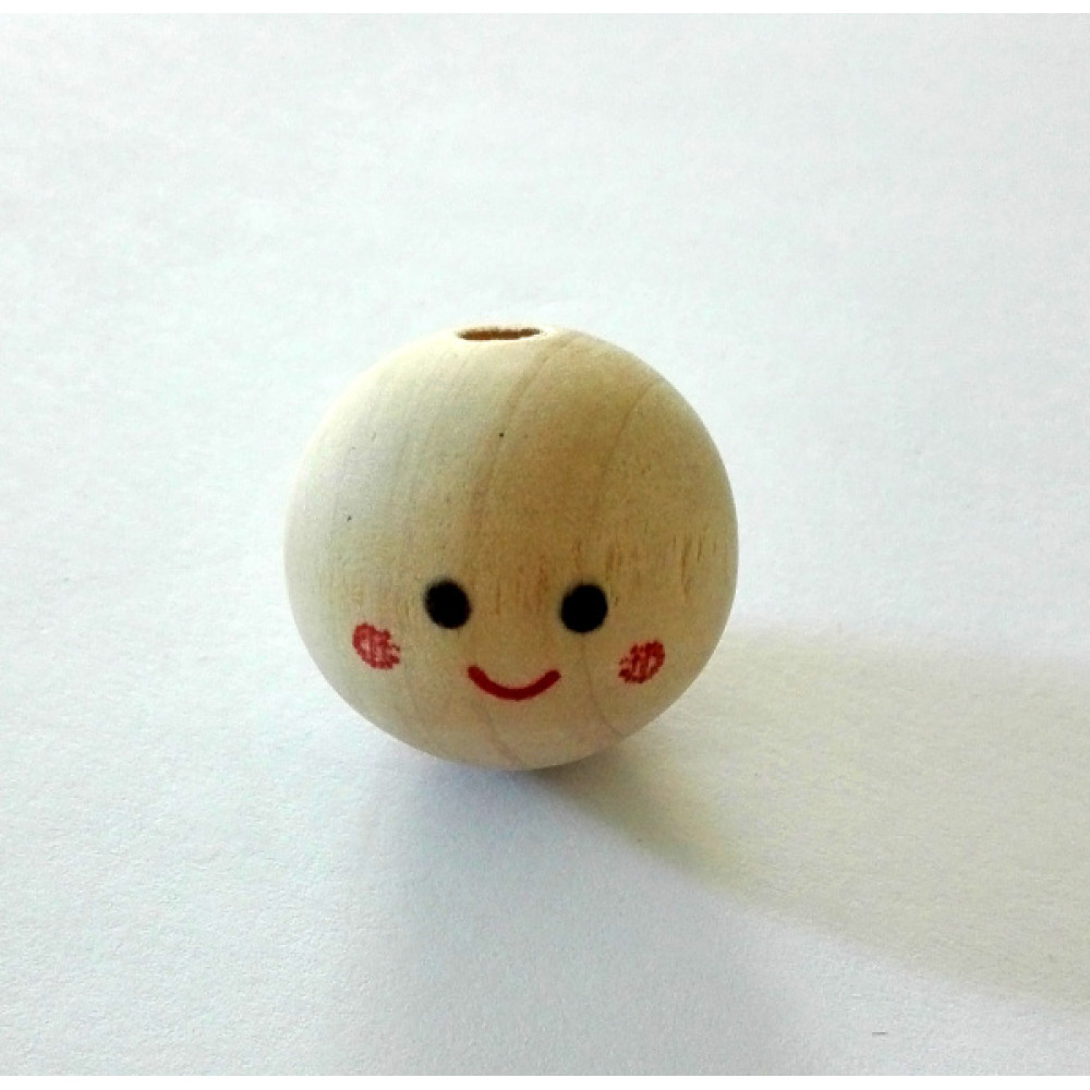 Wood Head for Dolls - Size 2,5 cm